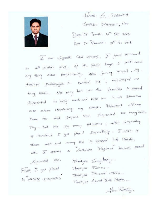 Dot Student Testimonial