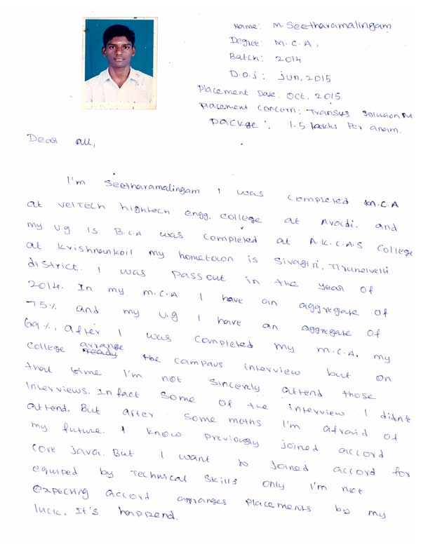 JAVA Student Testimonial