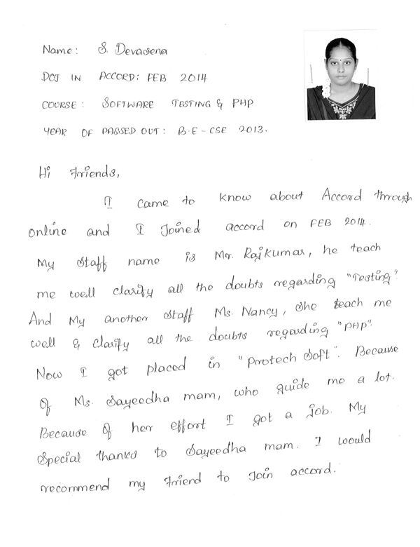 Testing Student Testimonial